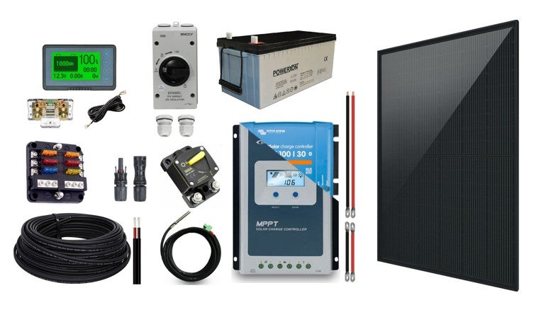 455Wp, 250Ah/12V m&ouml;kkis&auml;hk&ouml;paketti